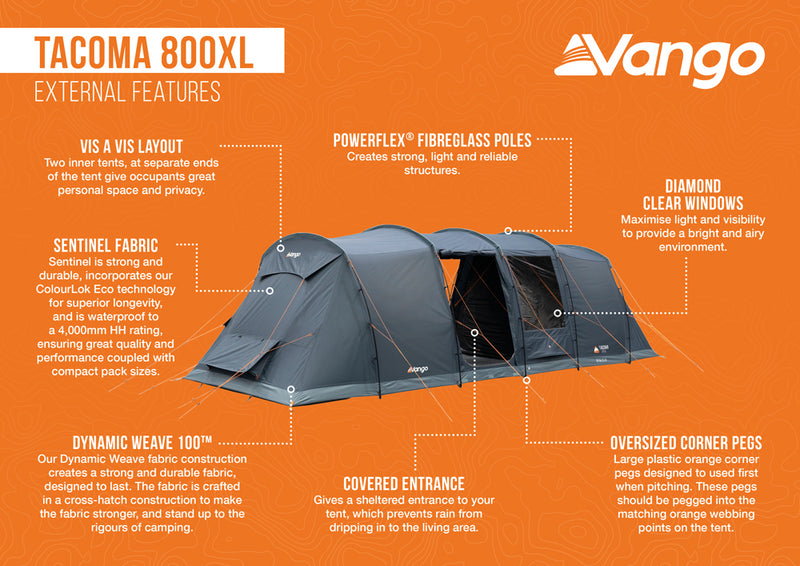 Vango Tacoma 800XL Tent Package 2025 - Pre-Order