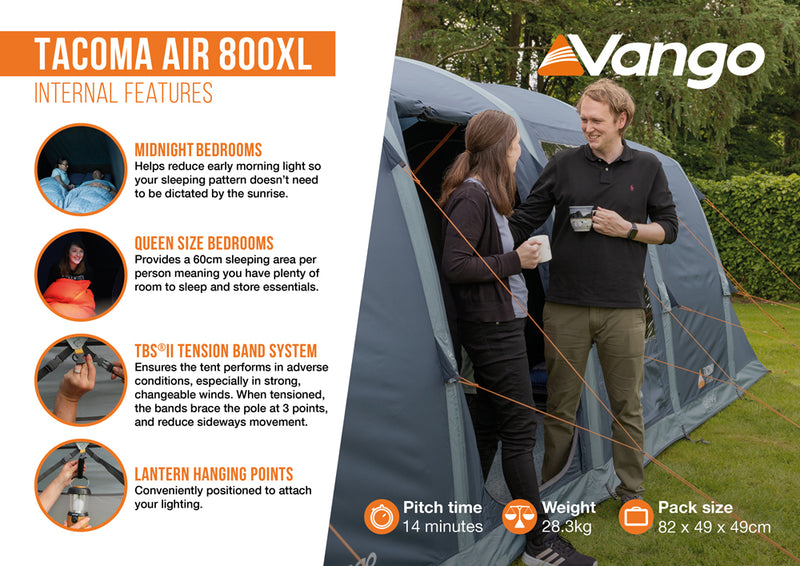 Vango Tacoma Air 800XL Tent Package 2025 - Pre-Order