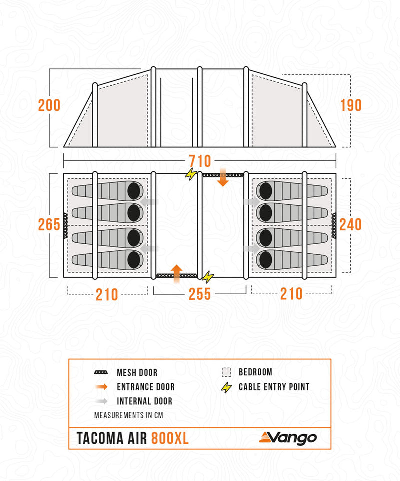 Vango Tacoma Air 800XL Tent Package 2025 - Pre-Order