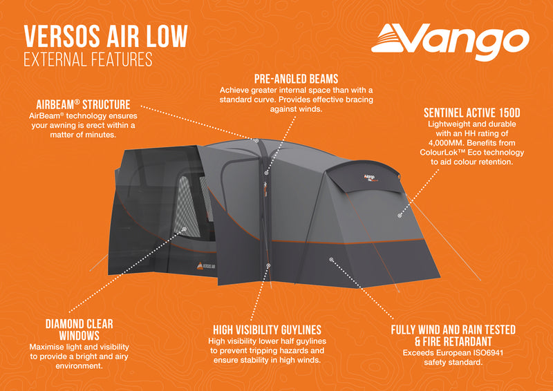 Vango Versos Air Low Drive-away Awning 2025 - Pre-Order