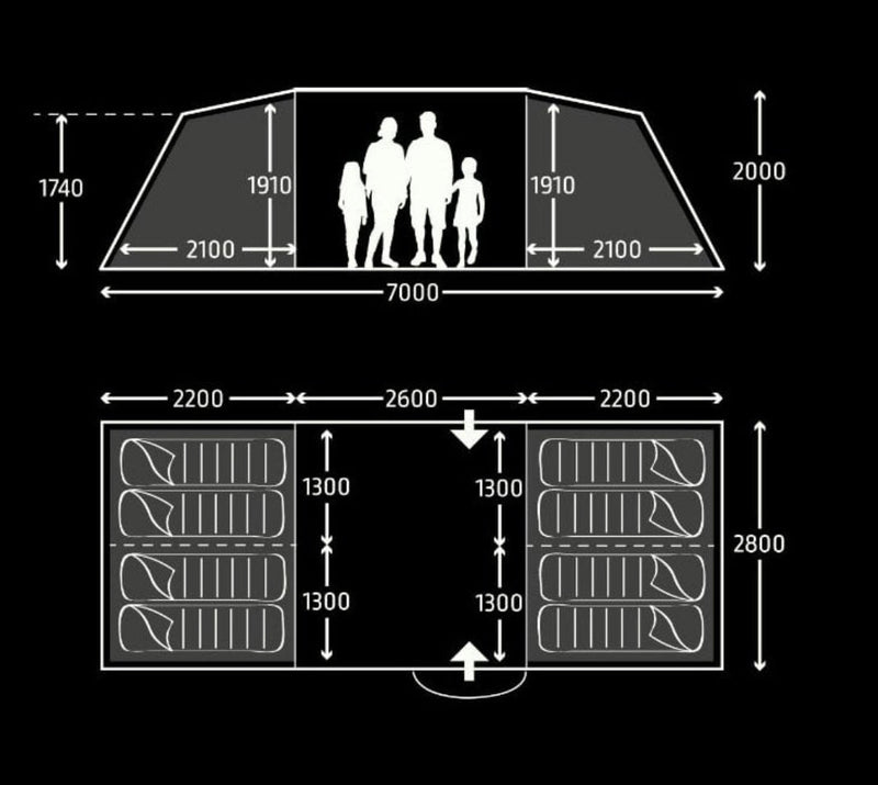 Kampa Watergate 8 Tent Package Deal 2024